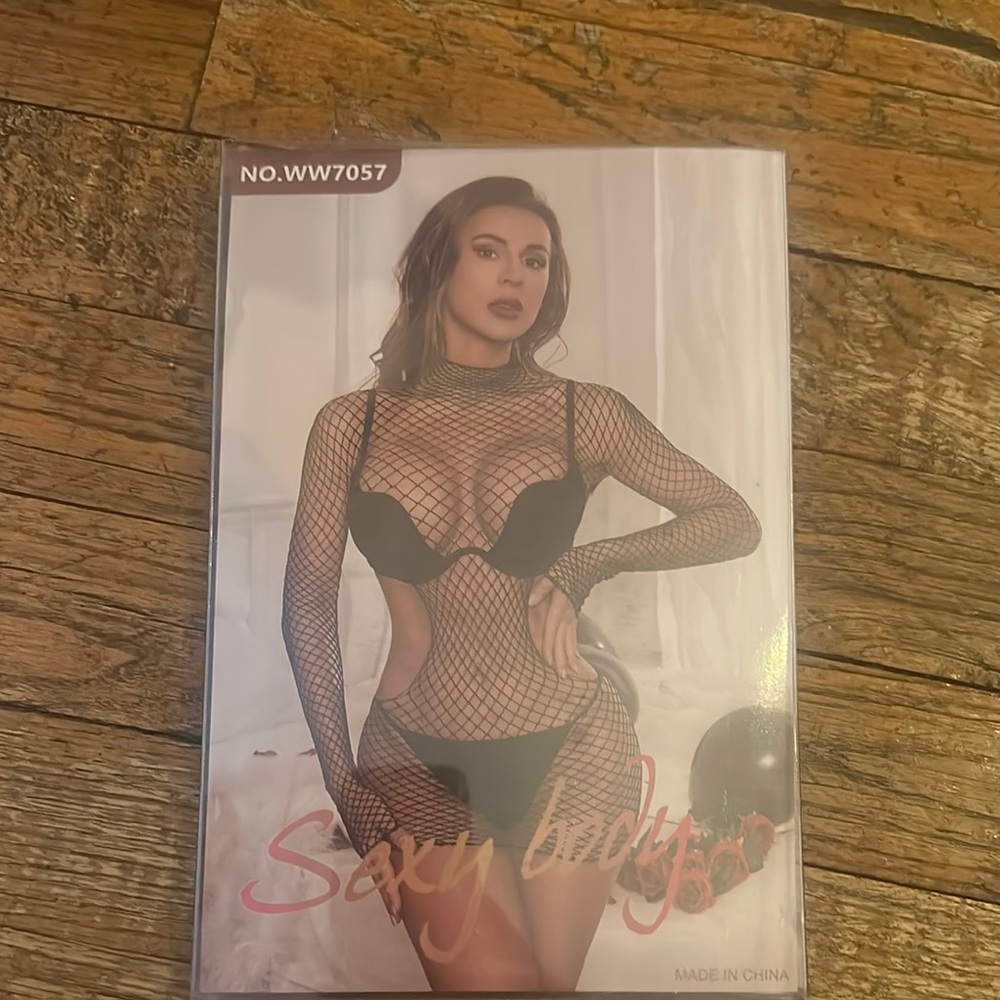 Black Fishnet Bodysuit